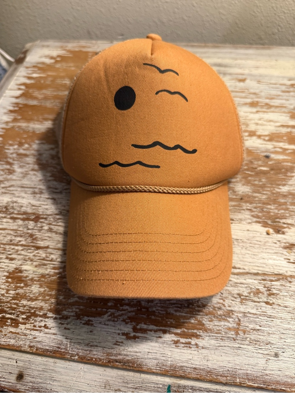 MADEWELL Orange Trucker Hat with Sun Graphic